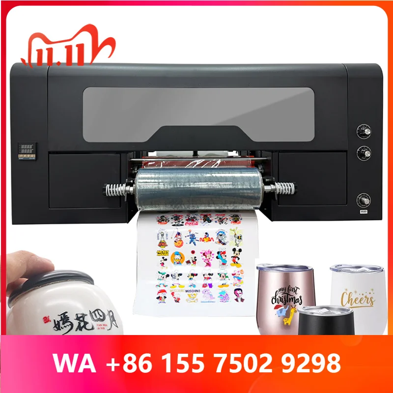 Santos U Dtf Printer for Logo Sticker Lel Roll Film All in One Sticker Logo Printing hine U Dtf Printer With Laminator