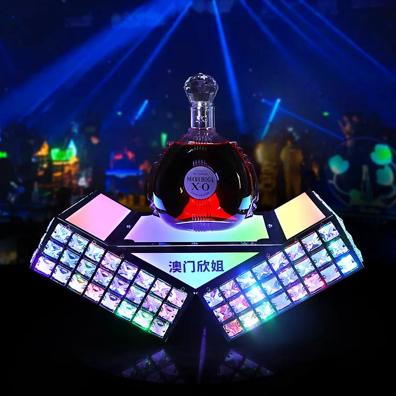 

Bar Liquor Base Display, Nightclub Crystal Box, Champagne Laser Light Stand, XO Wine Showcase Rack, Party Bar Decoration