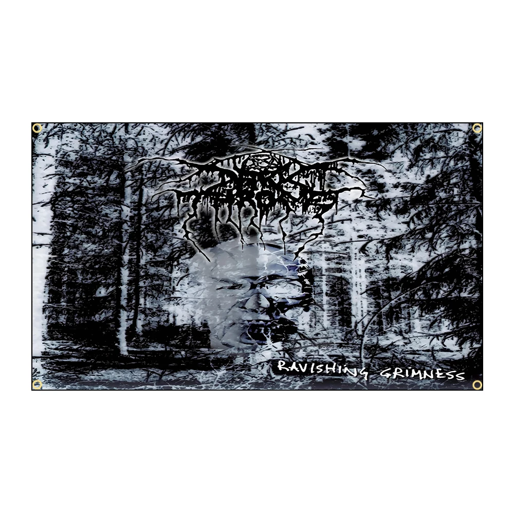 D-Darkthrones Heavy Rock Band Flag Polyester Printed Banner for Garage Wall Art Out Door Decoration