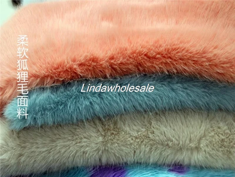 

High-grade thickened solid color imitation fox fur fabric,faux fur fabric,Fur collar ball doll decoration ,handcrafted material