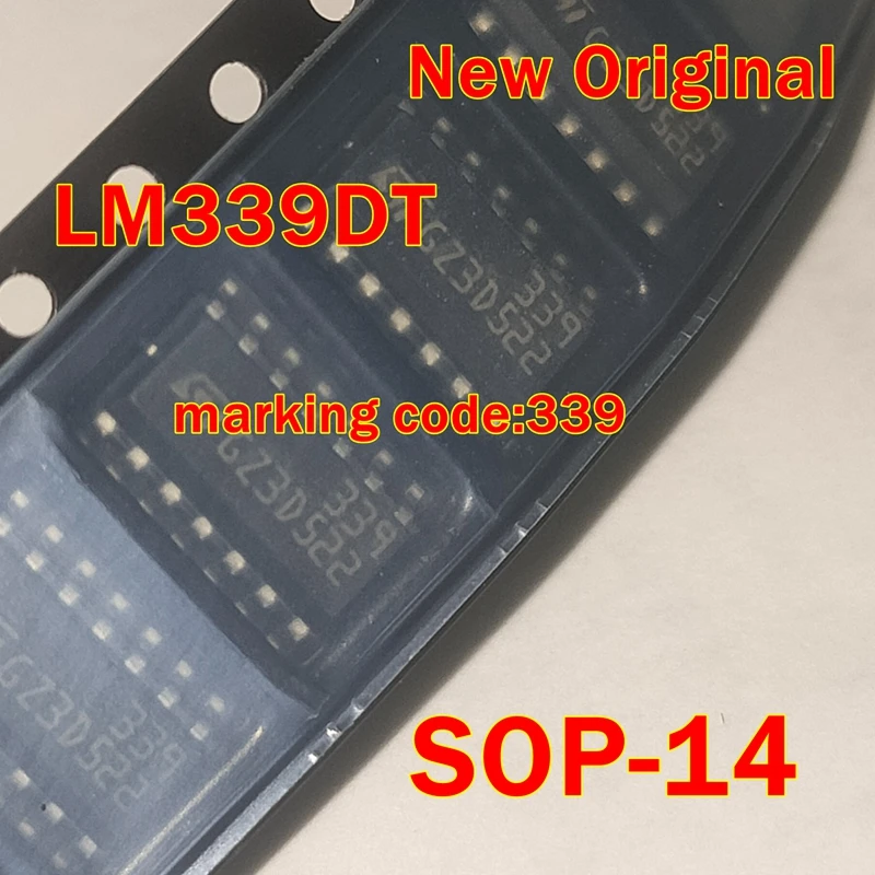 

1pcs to 100pcs LM339DT SOP-14 marking code:339 New Original Single Supply Quad Comparators