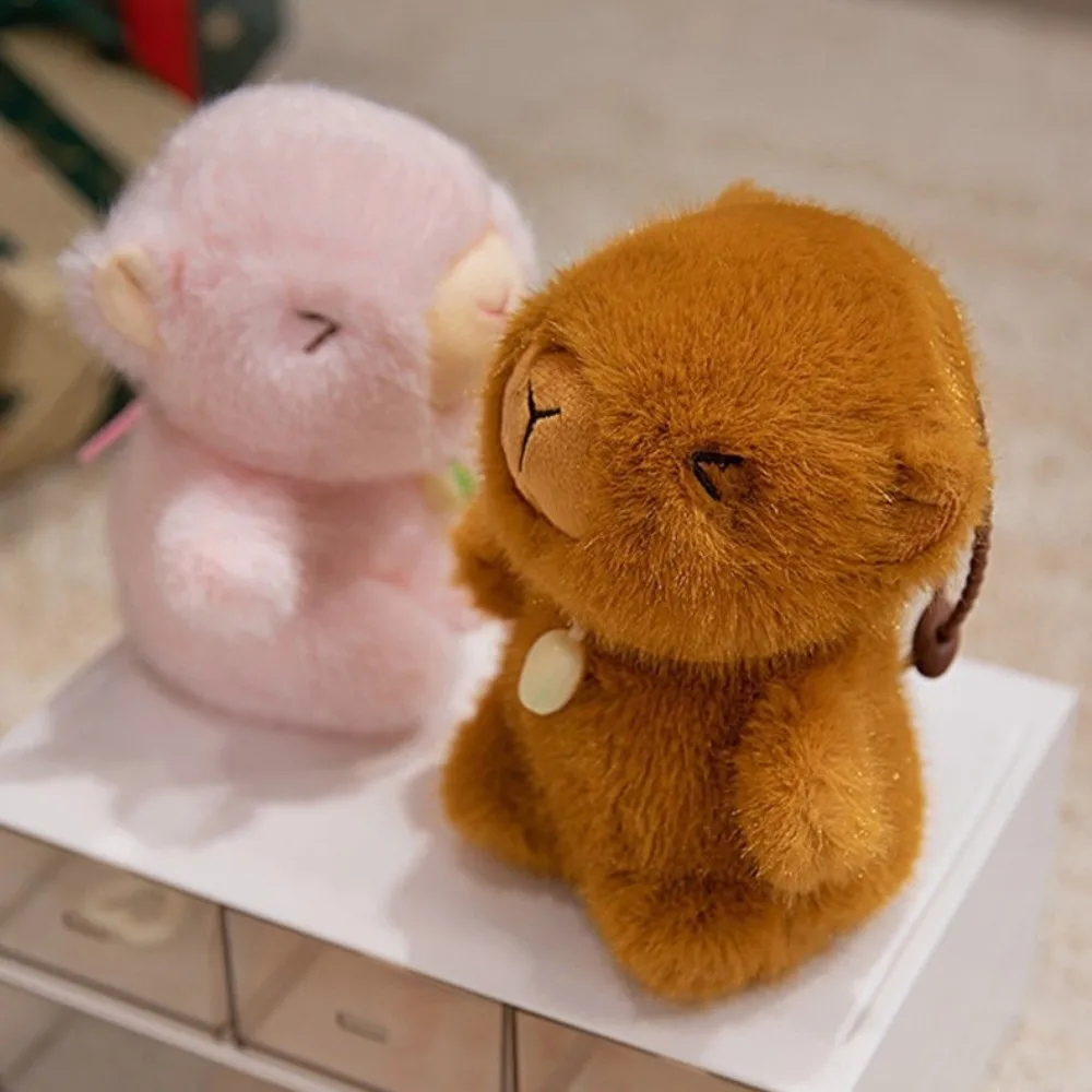 Colgante de muñeca Capyabra fragante, tuerca de pistacho, Animal de oveja, llavero de juguete de peluche, llavero de muñeco de peluche de Panda de dibujos animados esponjoso