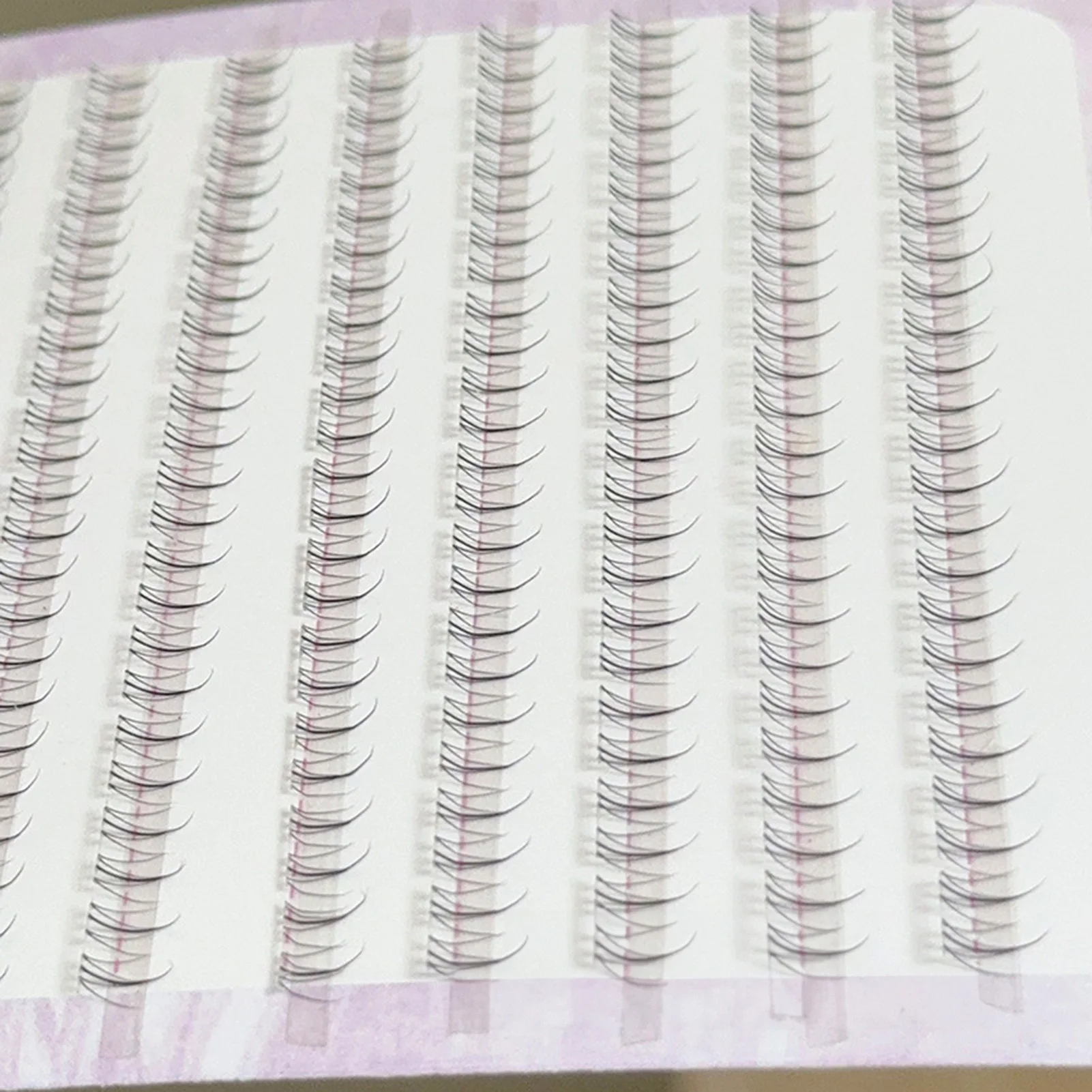 Pestañas postizas con parte inferior de banda fina, grupos de extensiones de pestañas DIY, grupos individuales naturales, suministros de pestañas inferiores, maquillaje