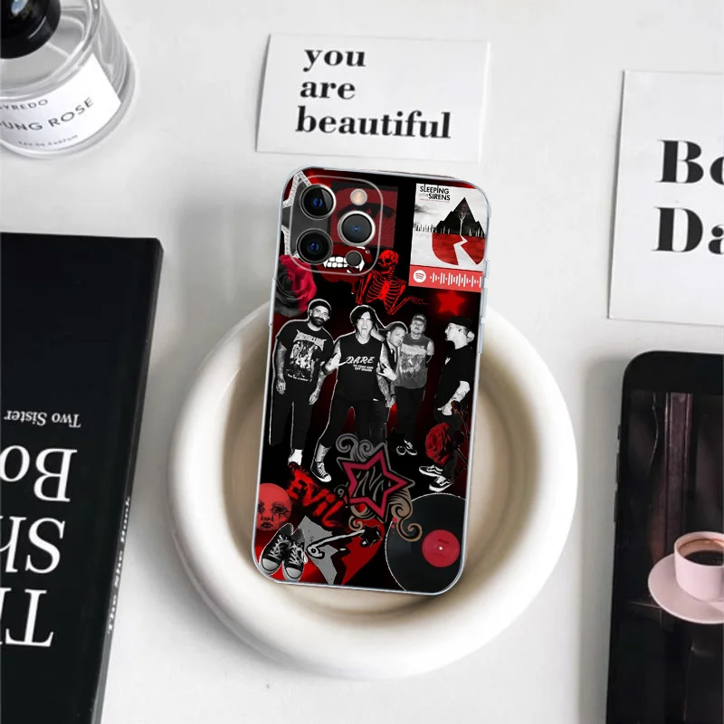 S-Sleeping With S-Sirens Phone Case For iPhone 16 15 14 11 12 13 Mini Pro XS Max Cover 6 7 8 Plus X Funda Shell