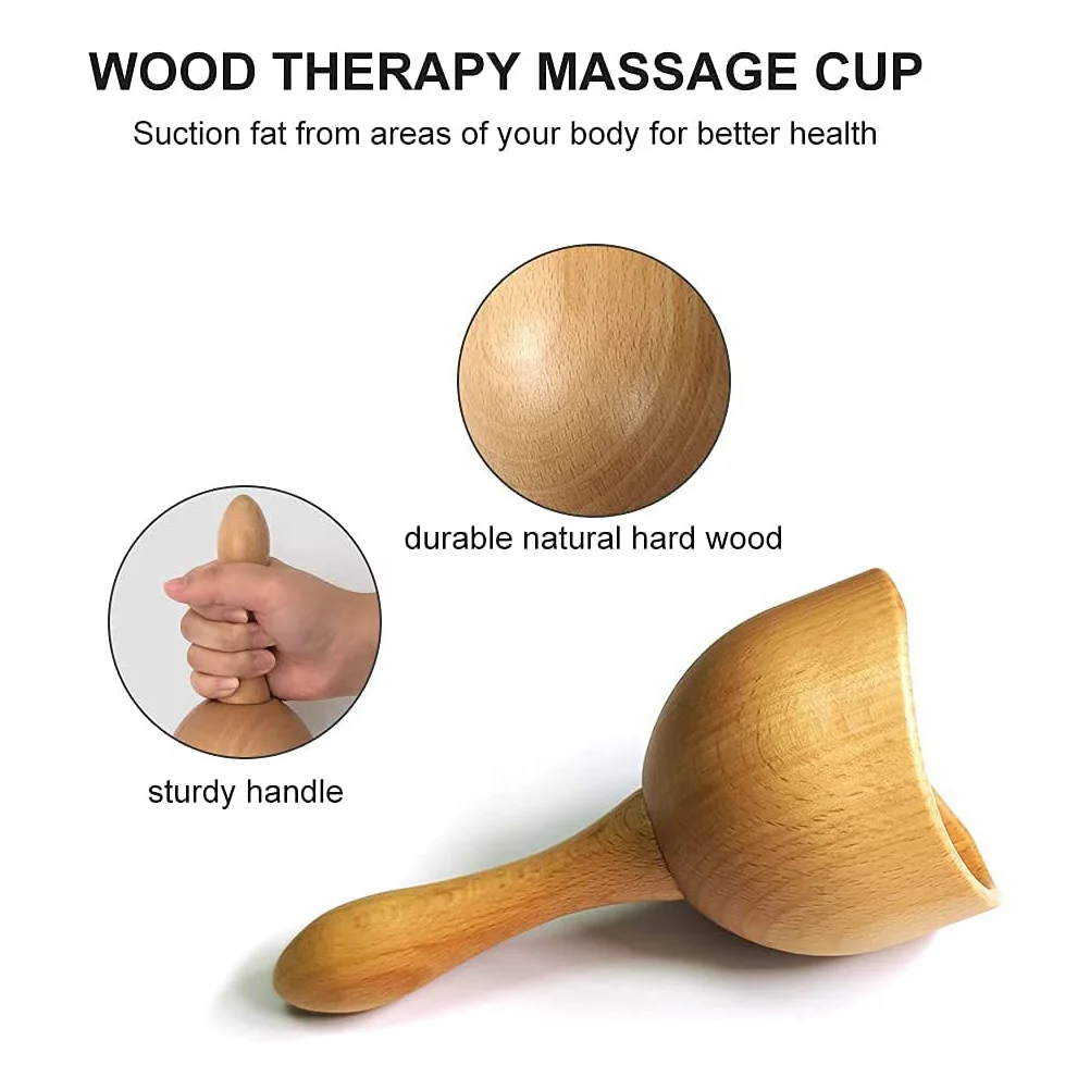 

2 шт., массажный баночный инструмент, массажер Гуа Ша, высококачественное деревянное устройство для ухода за телом для соскабливания и всасывания, облегчение банок