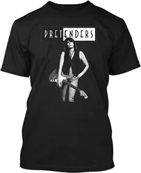 THE PRETENDERS-T-Shirt manches courtes en coton noir, taille S à 5XL, BE1682