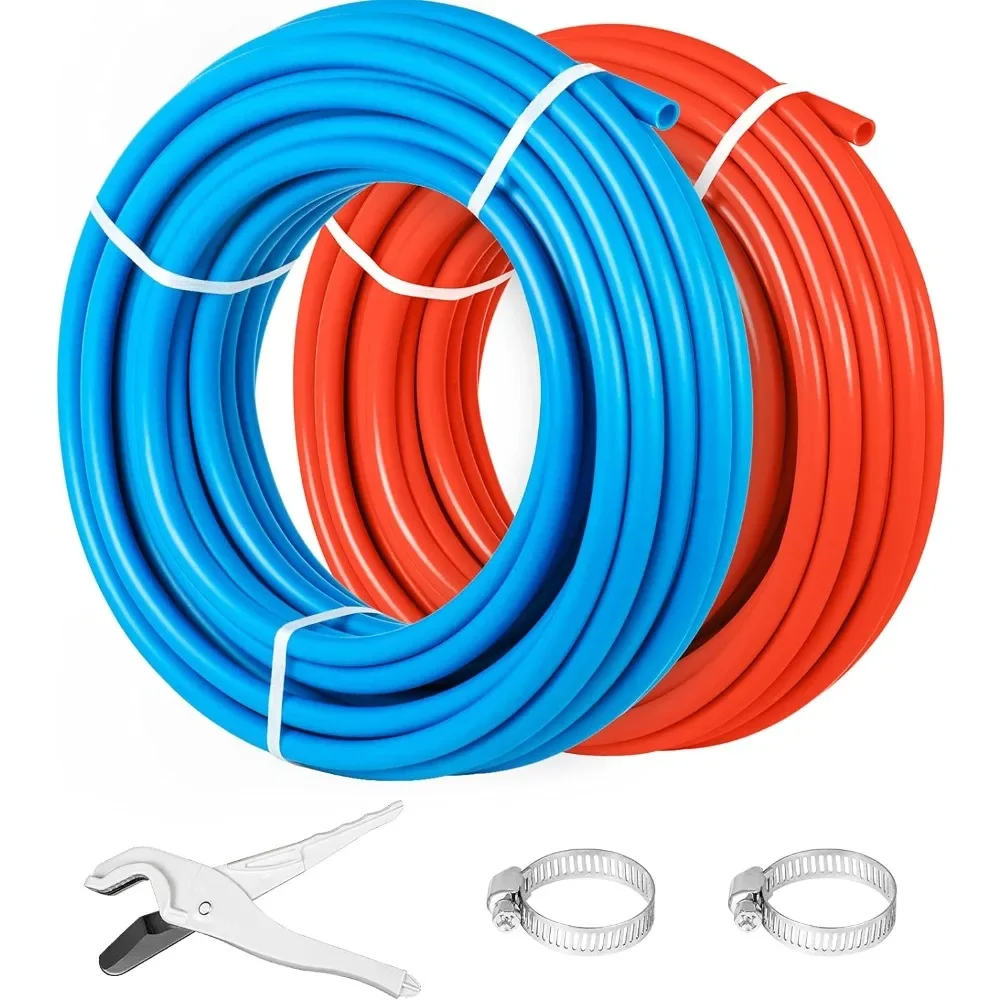 

PEX Tubing Pipe 2 Rolls of 1/2 Inch X 100 Feet PEX Tubing Non Oxygen Barrier Radiant Floor PEX Pipe Radiant Heat Floor Heating