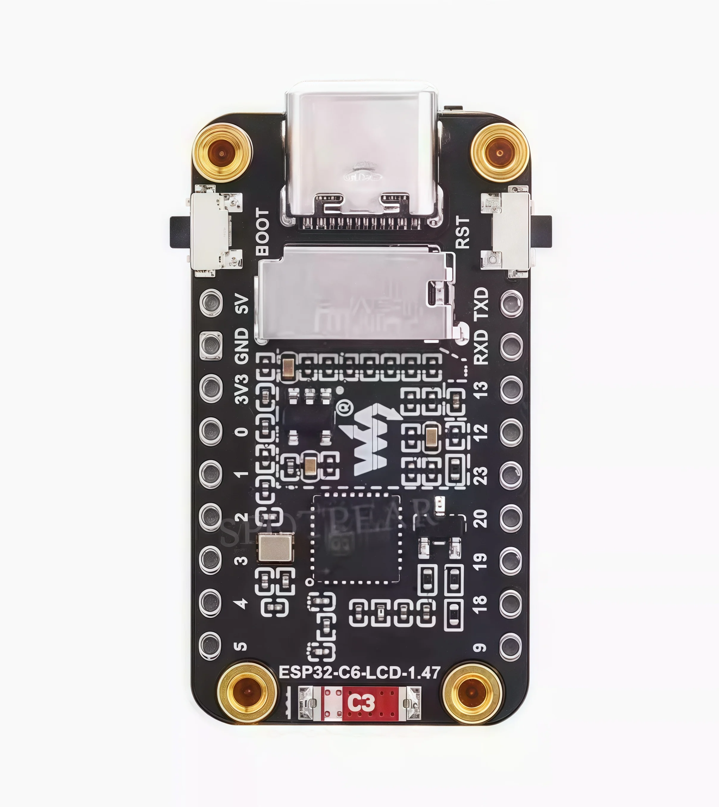 ESP32 C6 Papan Pengembangan Layar LCD 1.47 Inci 172X320 dengan Lampu RGB Slot SD Kompatibel dengan Arduino