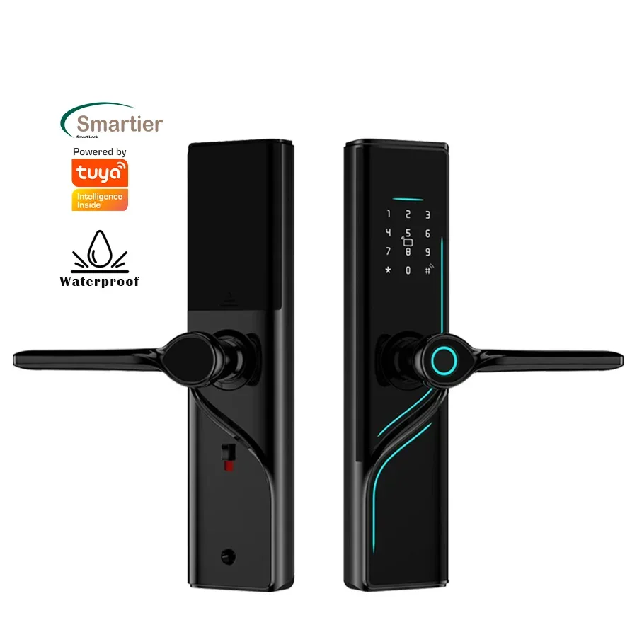 

Водонепроницаемый умный замок Smartier Tuya, цифровой пароль от отпечатков пальцев, Cerradura Inteligente для домашнего замка безопасности