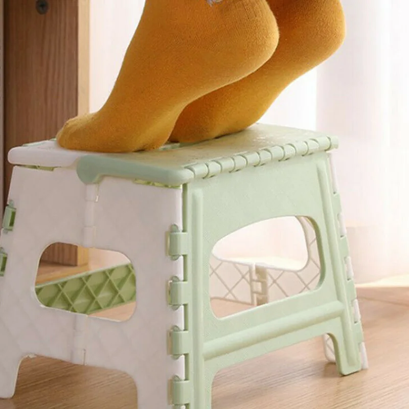 HHTL Plastic Multi Purpose Folding Step Stool Home Train Outdoor Foldable Storage