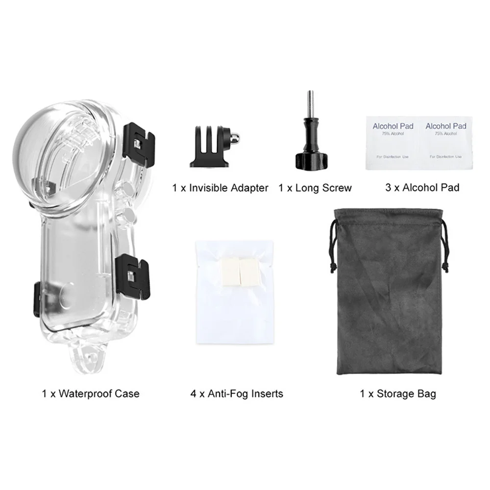 For Insta360 X4 Air Panoramic Camera Fully-Invisible Diving Shell Waterproof Case Shockproof Cover Camera Parts Easy To Install