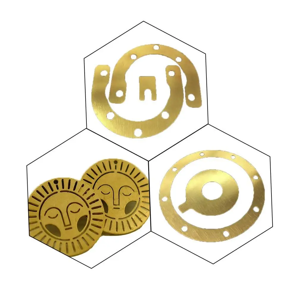 Durable 50/60/80/100mm Brass Round Disc 0.5/1/2/3mm Circle Metal DIY Discs Brass Circle Plates