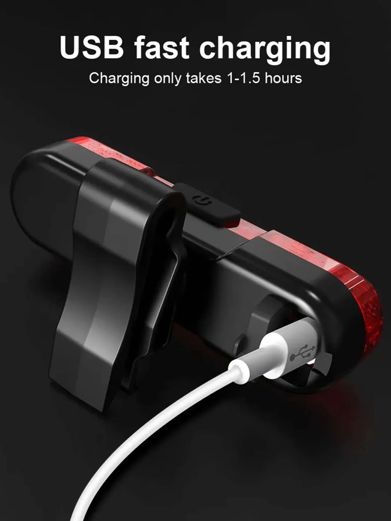 Waterproof LED Bike Light USB Rechargeable Bicycle Tail Safety Warning Light Bicycle Light Bicycle Accessories