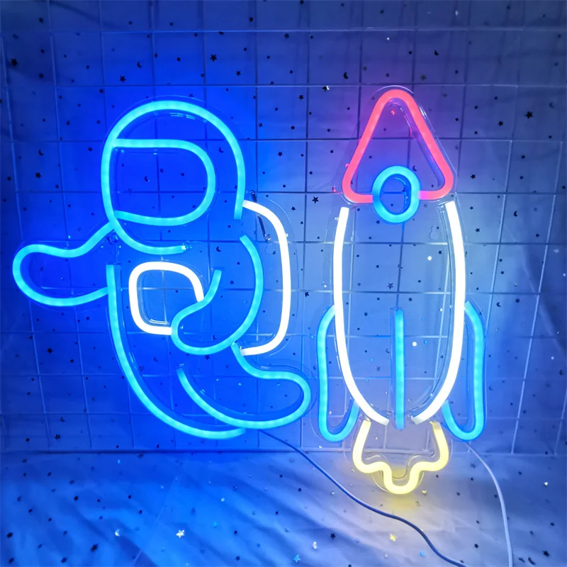 

Alien Neon Light Sign Spaceship Planet Shaped Game Night Lamp for Kids Bedroom Xmas Bar Party Holiday Wedding Art Home Decor