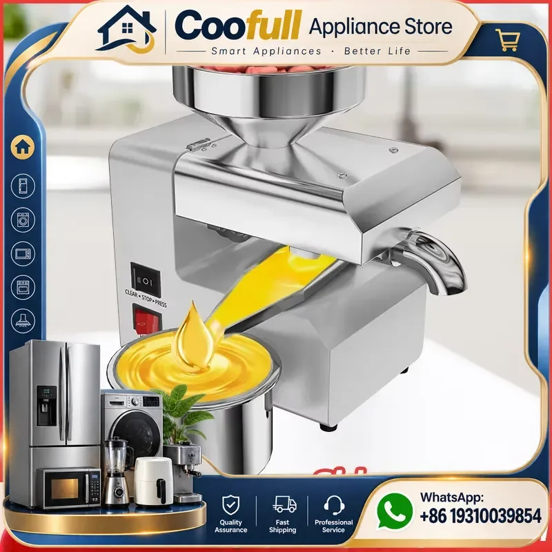 R6 Oil Press Machine Home Use Cold Press for Nuts Seeds Avocado Coconut Almond Olive Juicer Extractor Machine