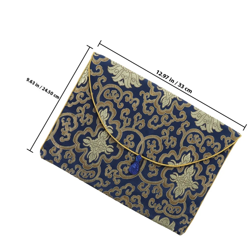 2 قطعة الكتب البوذية الحقيبة التطريز الديباج تخزين ملابس حقيبة مجوهرات المنظم أشتات كتاب التفاف حاوية هدية صغيرة #2