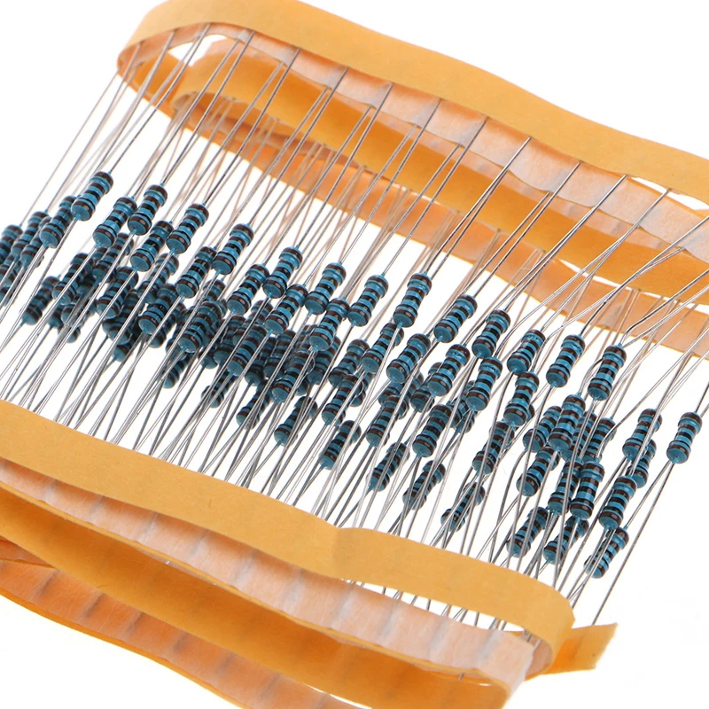 100 Pcs 1k ohm 1/4W Metal Film Resistor 1kohm 0.25W 1% For Arduino