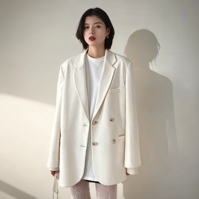 

Женский пиджак-блейзер высокого качества с плиссировкой, для театральных выступлений, с рукавами-тюльпанами, из фактурной ткани, легкий, в стиле BF