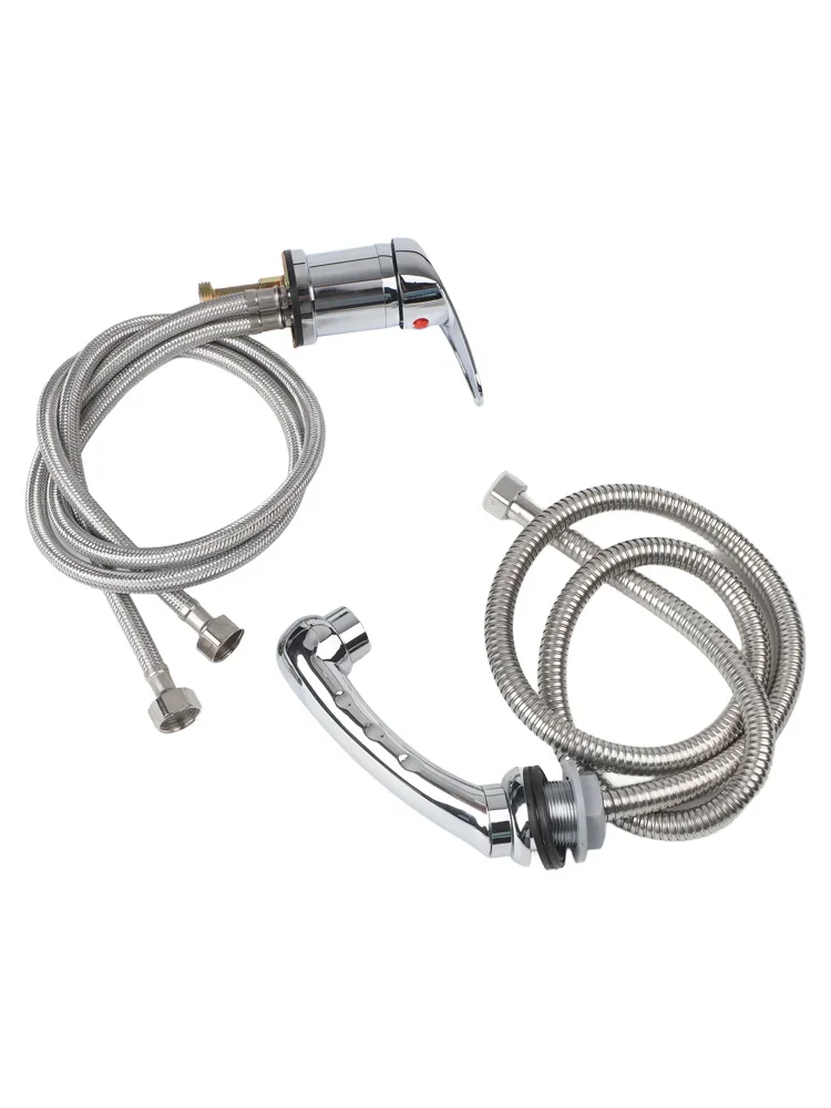 Single Lever Mixer Tap with 120cm Pull-Out Shower Hose Designed for Compatibility with For Shampoo Chairs and Barber Vanities
