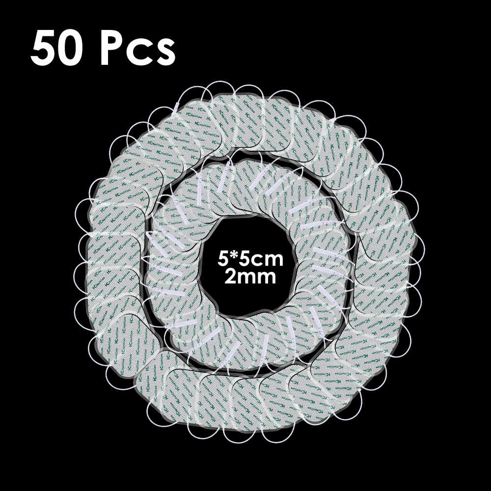 

10-100 шт. многоразовые электродные накладки 2,0 мм с гелевым покрытием для TENS-терапии и акупунктуры, самоклеящиеся, сменные массажные патчи