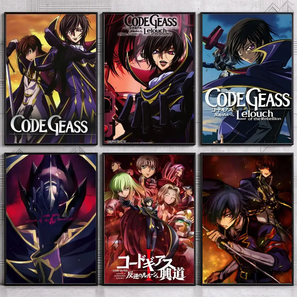 Epic Anime C-Code G-Geass Zero Poster Wall Art Print Sticker for Bedroom Living Room Dorm Office Modern Home Decor Gift