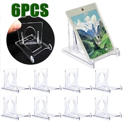 1/6pcs Mini Adjustable Acrylic Plate Stand Display Holder Plastic Clear Easels Desktop Picture Photo Frames Card Rack Home Decor