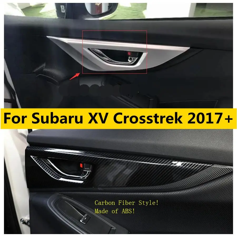 ABS Inner Door Handle Clasing Catch Bowl Decoration Frame Cover Trim Fit For Subaru XV Crosstrek 2017 - 2021 Car Accessories