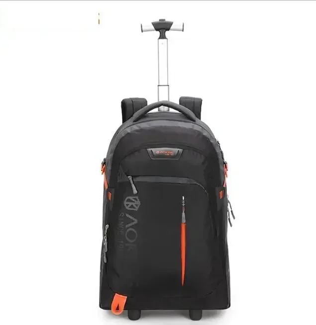 Men Rolling Luggage Backpack Bags with WheelsTravel Trolley Bag Wheeled Backpack for Business Cabin Size Carryon Hand Luggagebag