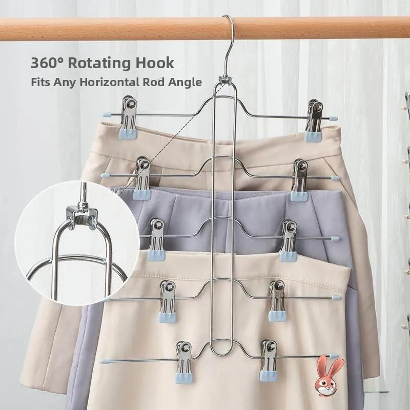 Multi-Layered Clothes Hanger for Skirt Storage Seamless Short Skirt Hanger Versatile Space-Saving JK Skirt Clip Organizer