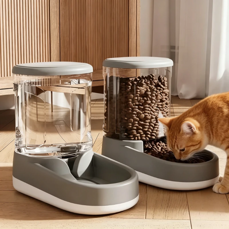 Hot - Selling Automatic Feeder with Waterer, Safe Plastic, Large Capacity, Suitable for Cat and Dog Food, Easy to Carry