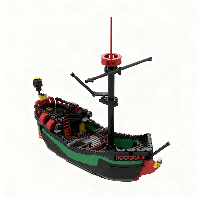 

909pcs MOC Pirates Deluxe Crossbone Clipper I Model Building Blocks Construction Toy Christmas Gifts DIY Creative Idea Education