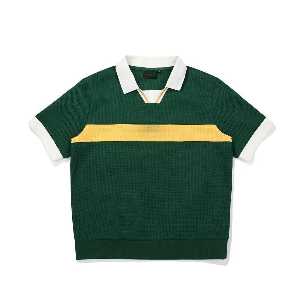 Summer New Arrival Ladies Golf Short Sleeve T-shirt Lapel Letter Contrast Color Athletic Sports Daily Wear Polo Tops