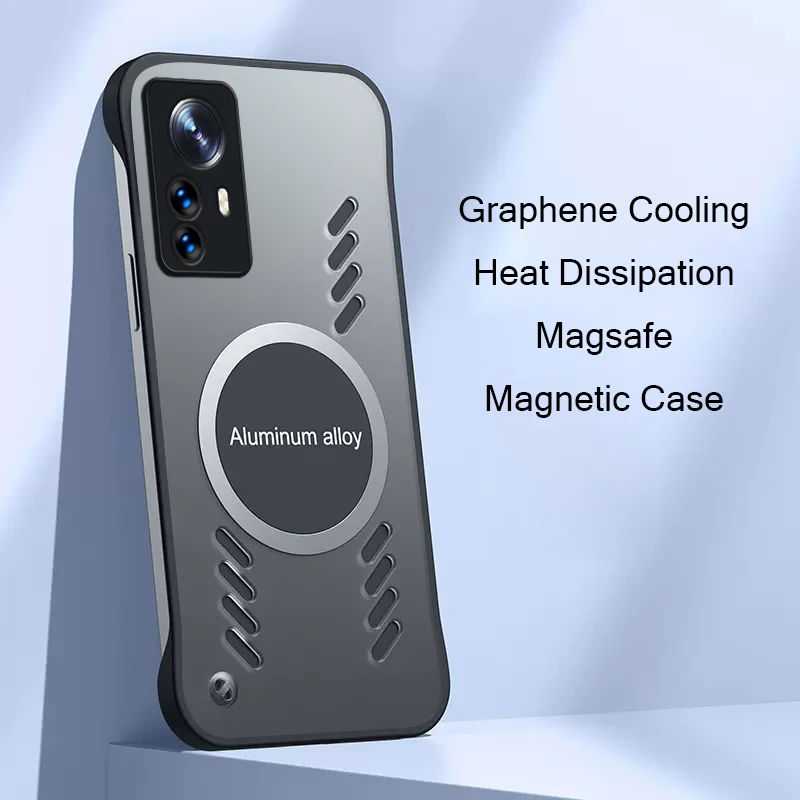 

Graphene Cooling Phone Case For Xiaomi Mi 12 Pro Heat Dissipation Case Magsafe Magnetic Wireless Charging Frameless Cover