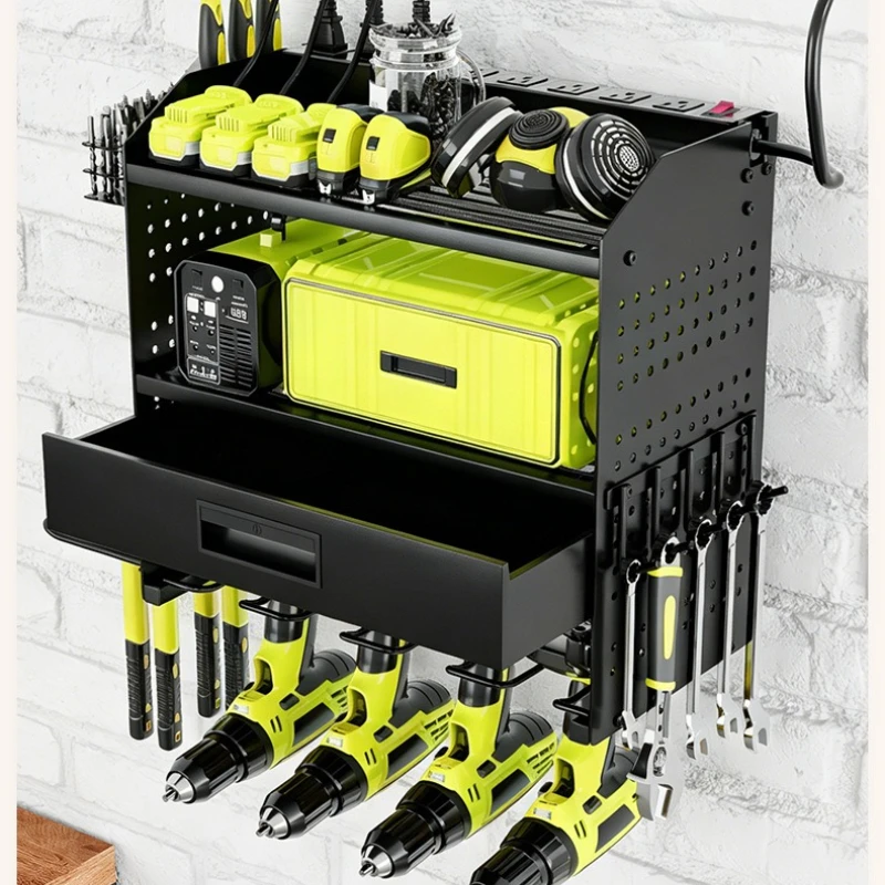 

Multi-functional Drill Screwdriver Tool Storage Rack Wrench Pliers Hole Plate Finishing Rack Wall Tool Storage Rack