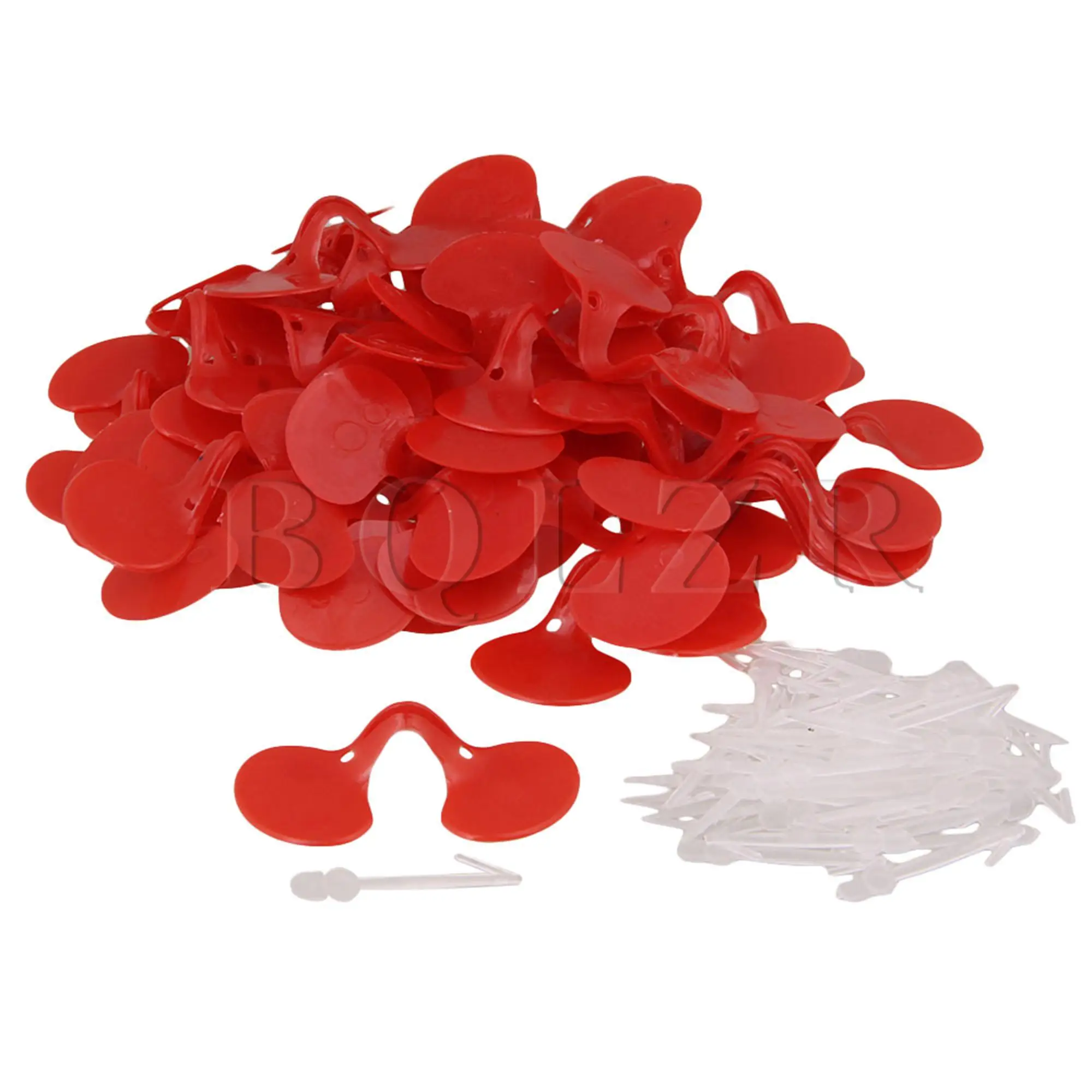 

50PCS Red Plastic Spectacles Glasses Chicken Pets Eyes for Chickens Poultry