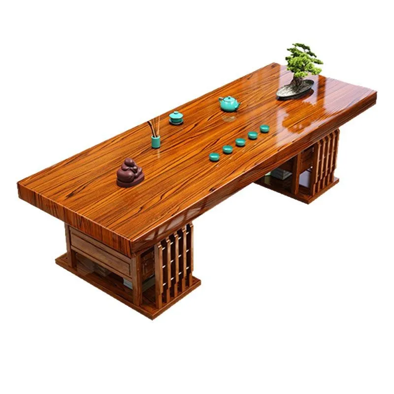 

Прочный новый китайский домашний журнальный столик, настоящий ретро, большой чайный столик и стул, комбинация чайного столика, встроенный офисный журнал, sim