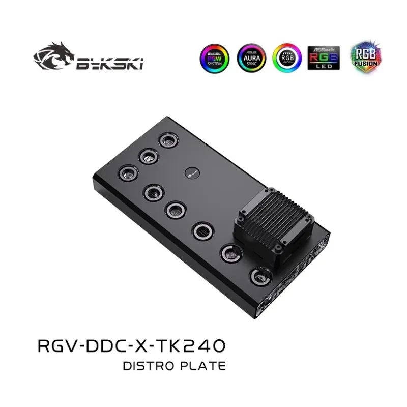 Imagem -06 - Bykski-desktop Computer Distro Plate Universal Waterway Board Reservatório de Água Nova Solução 5v Argb Rgv-ddc-x-tk120 240