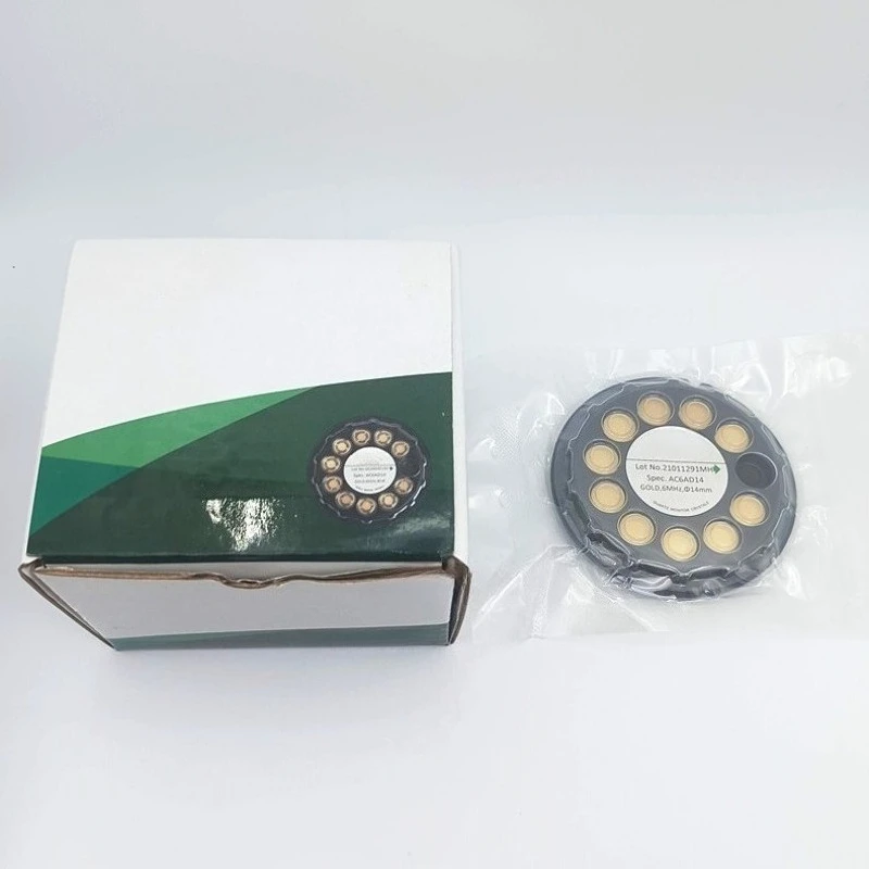 Gold‑Plated 6MHz Quartz Monitor Crystal QCM Sensor Wafer Suitable for Vacuum Thin‑Film Thickness Monitor Consumable Component