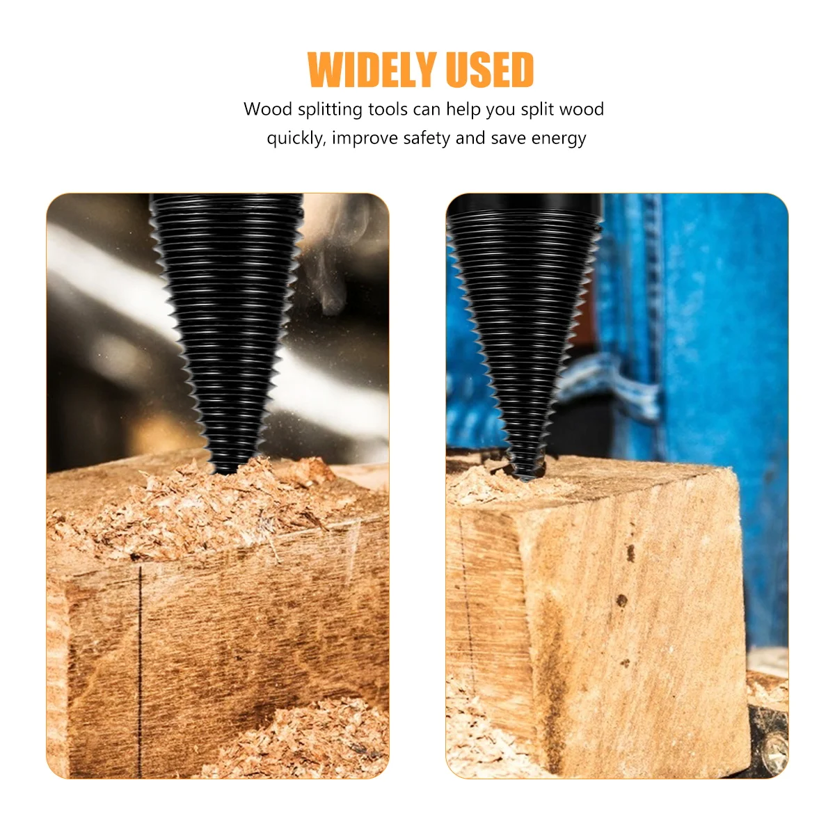 

1Set Premium Steel Firewood Log Splitter Drill Bit Wear-Resistant High Hardness Impact Resistance Deep Thread Design for Logging