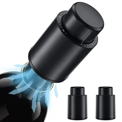 Vacuum Wine Bottle Stopper Sealed Storage Vacuum Memory Wine Stopper Push Style Bar Tools Barware Reusable Wine Cork