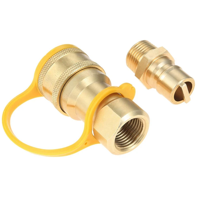 Gas Quick Connect Kit,Disconnect Connector With Male Insert Plug,1/2 Inch Natural Gas Propane Quick Connect Adapter