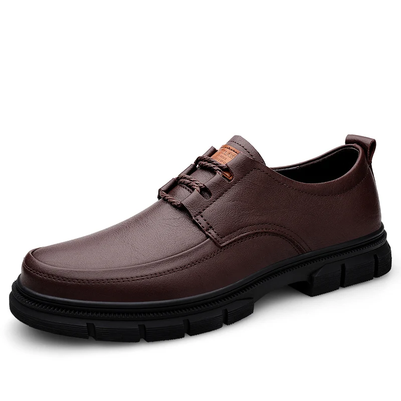 

2025 Men's large-sized leather loafers, leather sports shoes, casual shoes, travel shoes, boyfriend-style shoes