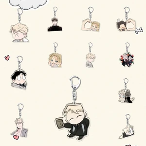 ホット韓国の漫画BLマンガアニメローズとシャンパンキーチェーンファンコレクションジュエリーギフト 12ベストセールスKPOPバラ-6