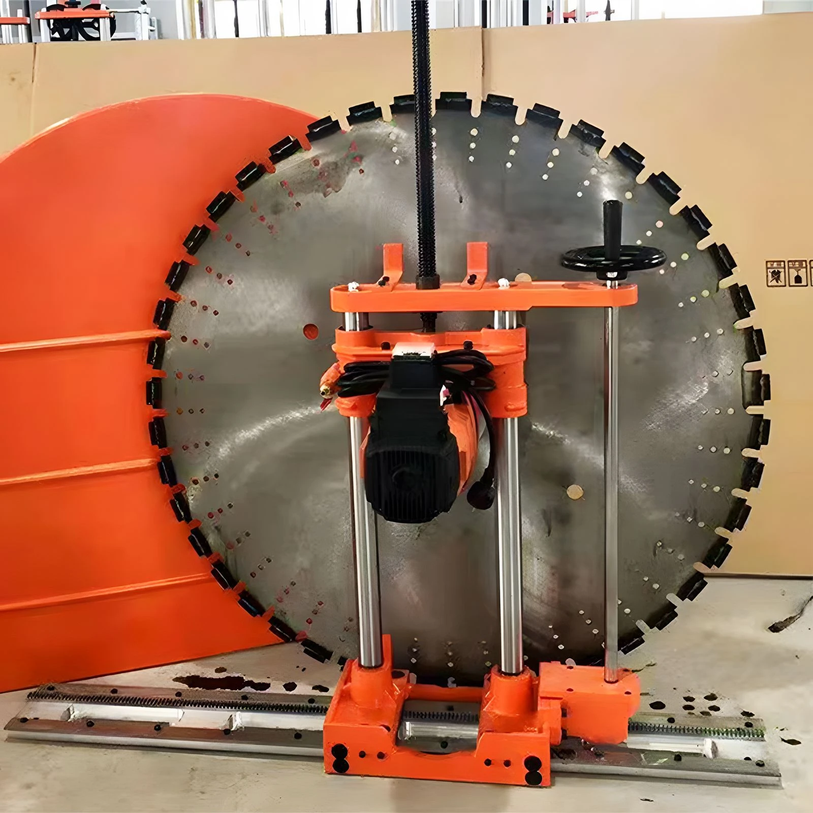 Concrete Wall Saw Diamond Blade Track Cutting Machine Electric Hydraulic Cutter For Highway Wall Removal 