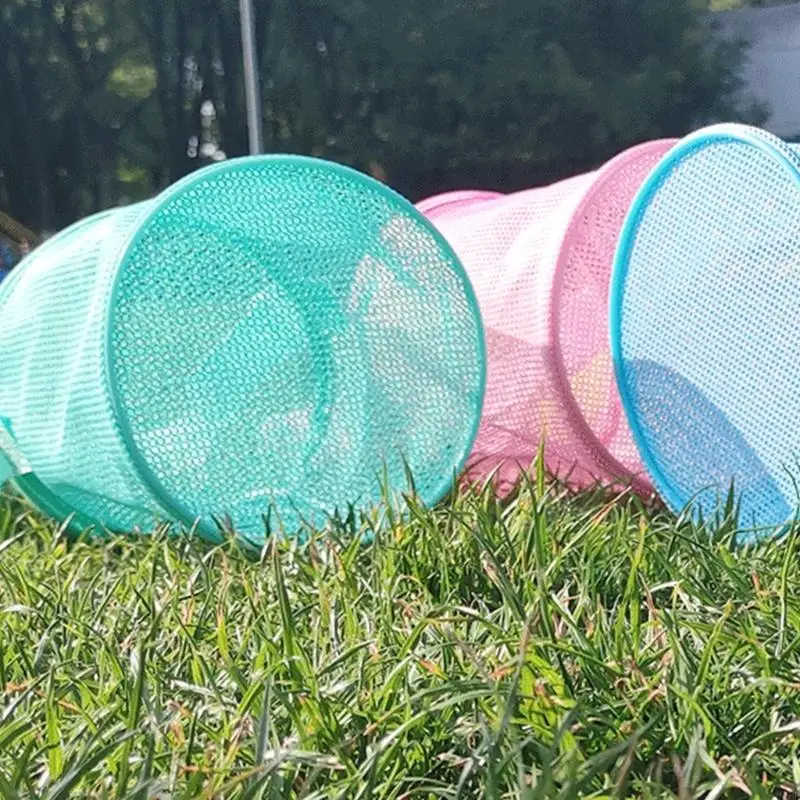 Kids Mesh Beach Pouches Adjustable Shoulder Bag Bucket Design Carrying Bag