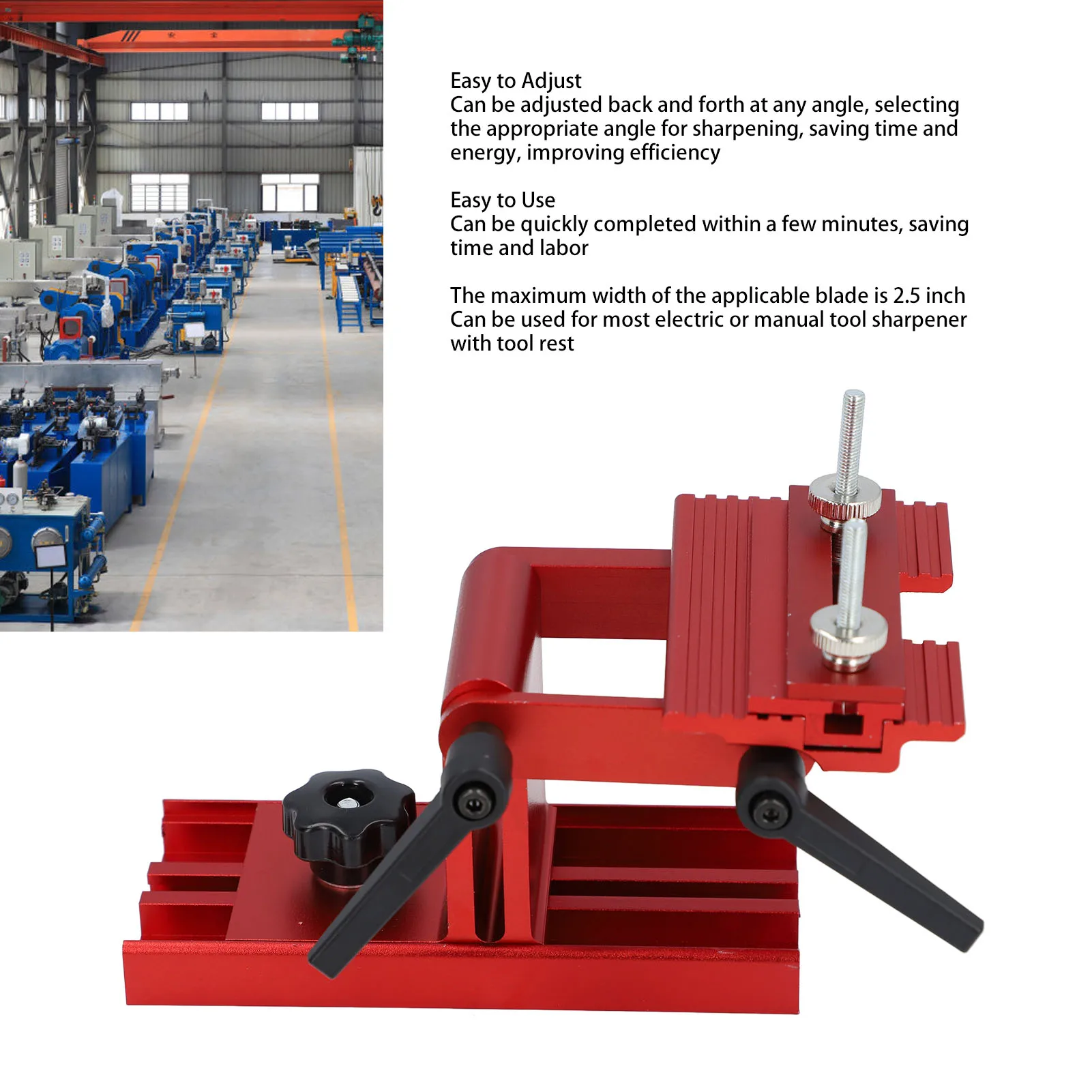 Gabarit d'affûtage d'outils en alliage d'aluminium réglable, gabarit d'affûtage d'outils en alliage d'aluminium pour ponceuse de meuleuse d'établi de 6 à 8 pouces