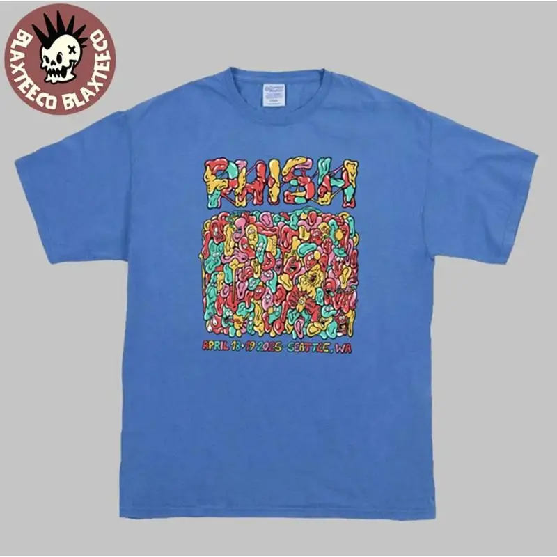 تي شيرت Phish Seattle Washington 2025 في 18 أبريل 19 لجولة الربيع #1