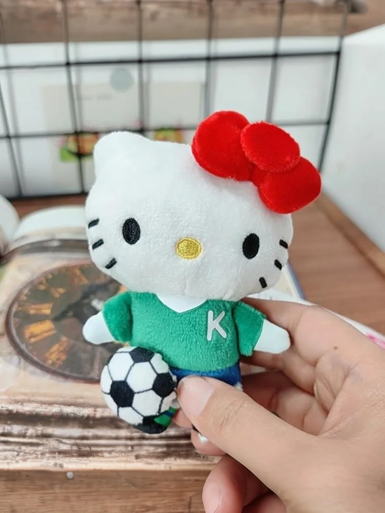 1 sztuka Uroczy Piłka Nożna KT Kot Torba Zawieszka Pluszowy Brelok Dziewczęce Miękkie Wypchane Zabawki DIY Dekoracja Prezenty dla Dzieci