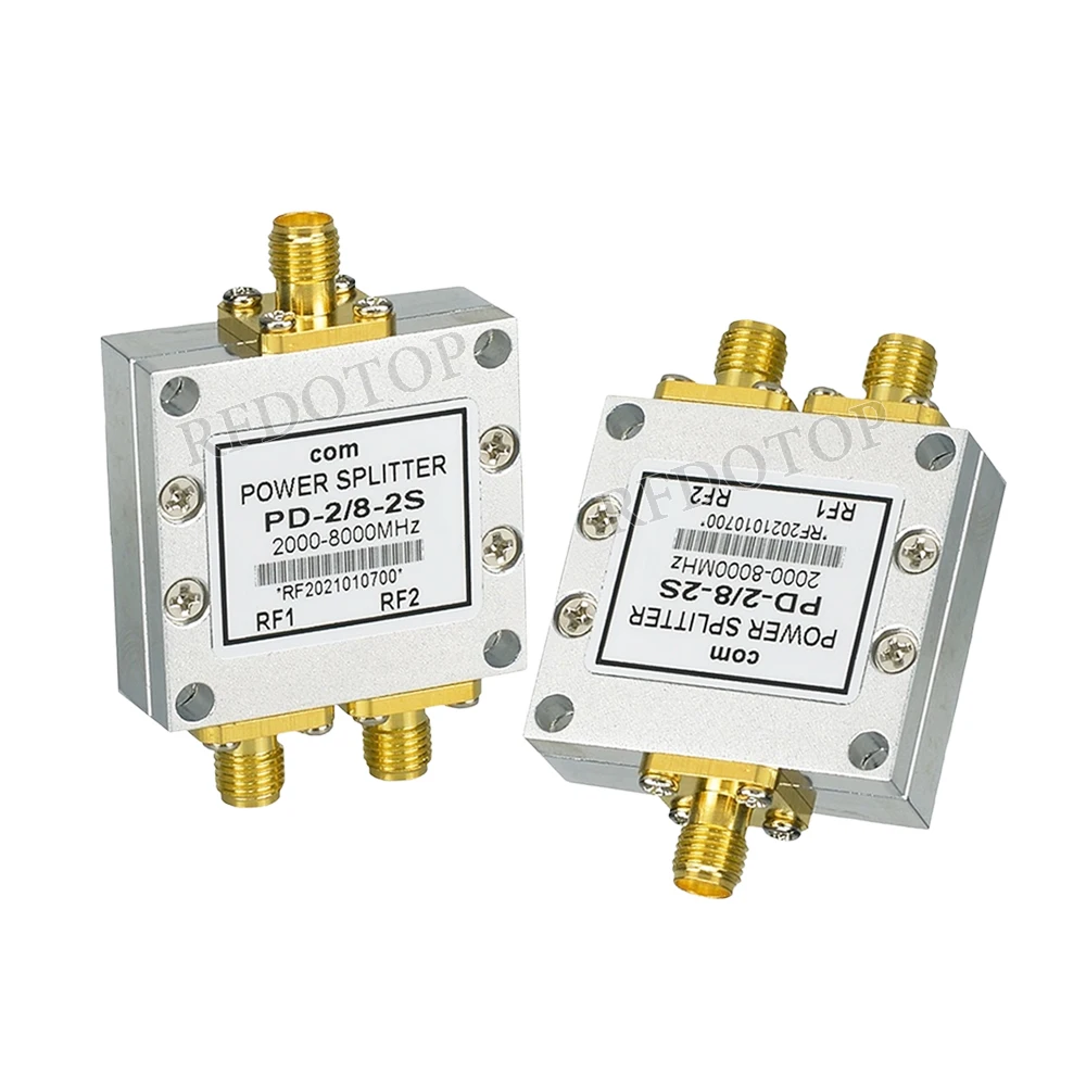 1Pcs SMA PD-2/8-2S Microstrip Power Splitter One Point Two 2-8GHz SMA Female RF Power Splitter Combiner WIFi 10W