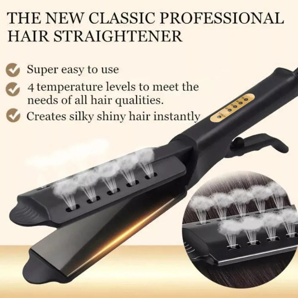 Hair Straightener Titanium Thin Plate Flat Irons Fast Heating Professional Styling Hair Tools Long and Thick Dual Voltage